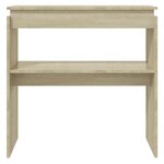vidaXL Table console chêne sonoma 80x30x80 cm bois d'ingénierie