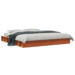 vidaXL Cadre de lit sans matelas cire marron 200x200cm bois pin massif
