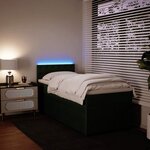 vidaXL Sommier à lattes de lit avec matelas Vert foncé 100x200 cm