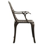 vidaXL Ensemble de bistro 3 Pièces Aluminium coulé Bronze