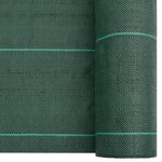 vidaXL Membrane anti-mauvaises herbes vert 1 5x10 m PP