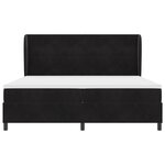 Lit Box Spring vidaXL avec Matelas Noir 200x200 cm Velours