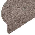 vidaXL Tapis d'escalier autocollants 15 Pièces Crème 56x17x3cm Aiguilleté