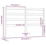 vidaXL Tête de lit Gris 141x4x100 cm Bois massif de pin