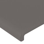 vidaXL Tête de lit avec oreilles Gris 93x16x78/88 cm Similicuir