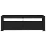 vidaXL Meuble TV avec lumières LED noir 120x35x40 cm