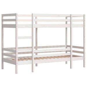 vidaXL Lit superposé Blanc 90x190 cm Bois de pin massif
