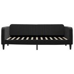 vidaXL Lit de jour avec gigogne et tiroirs sans matelas noir 90x200 cm