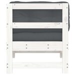 vidaXL Canapé d'angle avec coussins blanc bois de pin solide