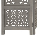 vidaXL Cloison de séparation 5 panneaux Gris 200x165 cm Bois manguier