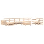 vidaXL Salon de jardin 10 Pièces bois de pin massif