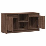 vidaXL Meuble TV avec LED chêne marron 100x34x50 cm bois d'ingénierie