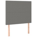vidaXL Sommier à lattes de lit avec matelas Gris foncé 120x200cm Tissu
