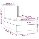 vidaXL Sommier à lattes de lit avec matelas Cappuccino 90x190 cm