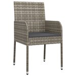 vidaXL Ensemble de jardin 5 pièces avec coussins gris en poly rattan