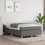 vidaXL Cadre de lit Gris foncé 120 x 200 cm Tissu