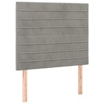 vidaXL Cadre de lit avec tête de lit Gris clair 90x190 cm Velours