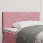 vidaXL Tête de lit LED Rose Ensemble de 2 Rose Tissu  Bois 90 cm USB-C