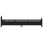 vidaXL Cadre de lit sans matelas noir 90x190 cm bois ingénierie