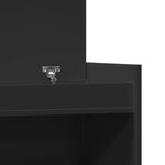 vidaXL Armoire à chaussures noir 100 5x28x100 cm bois d'ingénierie