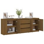 vidaXL Armoire d'appoint Marron miel 180x36x65 cm Bois de pin massif