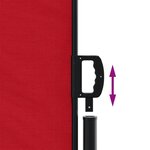 vidaXL Auvent latéral rétractable rouge 100x1000 cm