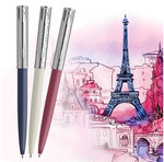 Stylo bille waterman allure deluxe bleu  recharge bleue pointe moyenne  coffret cadeau