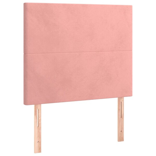 vidaXL Têtes de lit 2 Pièces Rose 80x5x78/88 cm Velours