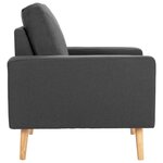 vidaXL Fauteuil gris foncé tissu