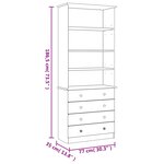 vidaXL Bibliothèque tiroirs ALTA blanc 77x35x186 5cm bois massif pin