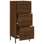 vidaXL Buffet Chêne marron 34 5x34x90 cm Bois d'ingénierie