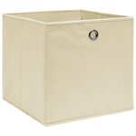 vidaXL Boîtes de rangement 4 Pièces Crème 32x32x32 cm Tissu