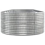 vidaXL Lit surélevé de jardin Acier enduit de poudre Argenté