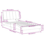 vidaXL Cadre de lit avec LED sans matelas noir 100x200 cm velours