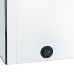 vidaXL Armoire de salle de bain à miroir LED blanc brillant 50x14x60cm