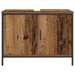 vidaXL Ensemble de mobilier de salle de bain 3 pièces en bois vieilli en bois reconstitué