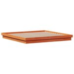 vidaXL Cadre de lit à LED sans matelas 200x200 cm bois massif