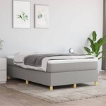 vidaXL Cadre de lit sans matelas gris clair 120x200 cm tissu