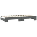 vidaXL Lit de jour avec lit gigogne gris foncé 80x200 cm tissu