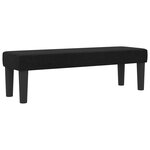 vidaXL Lit à ressorts avec matelas et banc noir 140x190 cm tissu