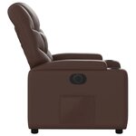 vidaXL Fauteuil inclinable électrique Marron Similicuir