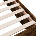 vidaXL Cadre de lit sans matelas chêne fumé 120x190 cm