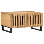 vidaXL Table basse 80x51x40 cm bois de manguier massif brut