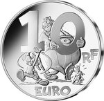 Astérix et le Griffon - 10 Euros Argent Colorisé BE 2022 (MDP)