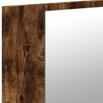 vidaXL Armoire à miroir à LED de bain chêne fumé 80x12x45 cm acrylique