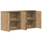 vidaXL Buffets 2 Pièces Chêne Artisan 79x38x80 cm Bois d'ingénierie