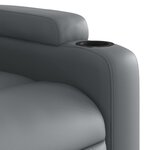 vidaXL Fauteuil inclinable électrique Gris Similicuir