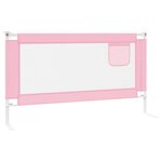 vidaXL Barrière de sécurité de lit d'enfant Rose 150x25 cm Tissu