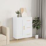 vidaXL Buffet blanc 69 5x34x90 cm bois d'ingénierie