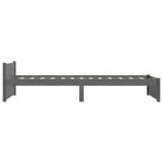 vidaXL Cadre de lit sans matelas gris bois massif 75x190 cm